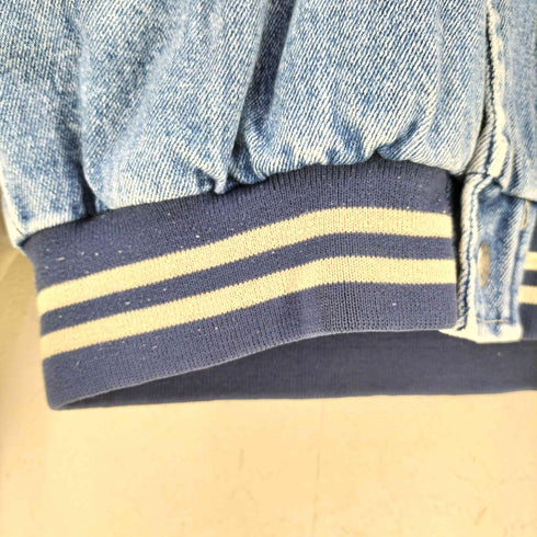 hartwellviasport 90S フロント刺繍デニムスタジャン メンズ import:S
