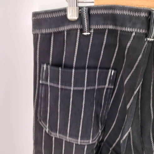 コムデギャルソンオム COMME des GARCONS HOMME ARCHIVE 後染め ストライプ ワイドでデニム メンズ JPN:L