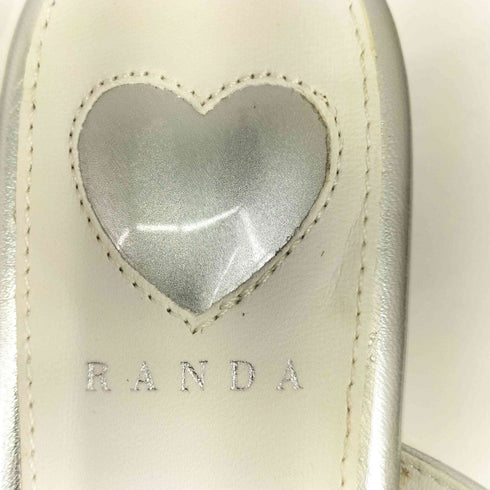 ランダ RANDA シルバーポインテッドトゥヒールパンプス レディース JPN:L