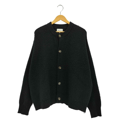 エマクローズ EMMA CLOTHES モヘアライクWジャガード編みクルーネック ドロップショルダールーズニットカーディガン レディース L
