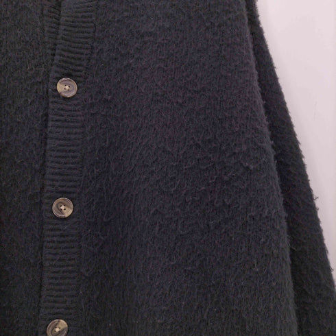 エマクローズ EMMA CLOTHES モヘアライクWジャガード編みクルーネック ドロップショルダールーズニットカーディガン レディース L