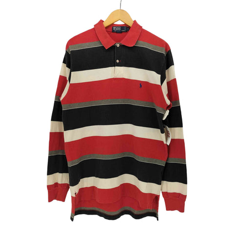 ポロバイラルフローレン Polo by RALPH LAUREN 90s ポニー刺繍 ラガー 長袖 ポロシャツ メンズ import:M