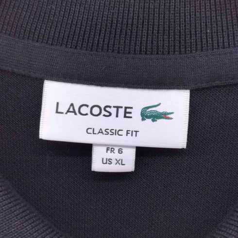 ラコステ LACOSTE CLASSIC FIT ワンポイント 刺繍 鹿の子 ポロシャツ メンズ import:XL