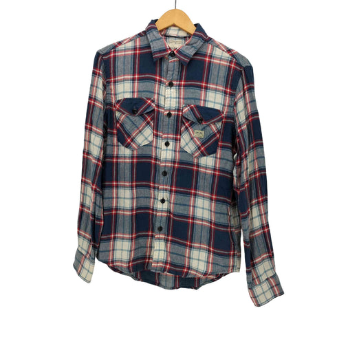 デニムアンドサプライ ラルフローレン DENIM & SUPPLY RALPH LAUREN REGULAR FIT インド製 コットンリネン レギュラーカラー チェックシャツ メンズ import:S