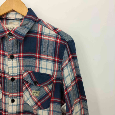 デニムアンドサプライ ラルフローレン DENIM & SUPPLY RALPH LAUREN REGULAR FIT インド製 コットンリネン レギュラーカラー チェックシャツ メンズ import:S