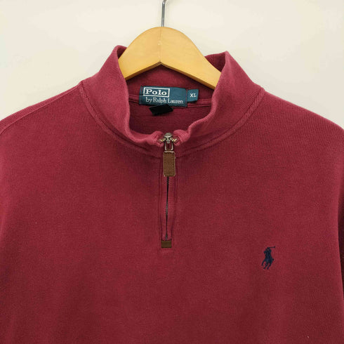 ポロバイラルフローレン Polo by RALPH LAUREN ポニー刺繍 ハーフジップ プルオーバー コットンニット メンズ import:XL