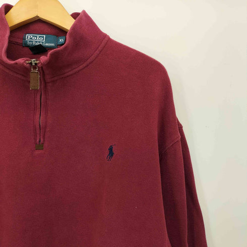ポロバイラルフローレン Polo by RALPH LAUREN ポニー刺繍 ハーフジップ プルオーバー コットンニット メンズ import:XL