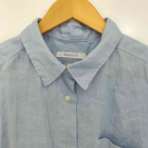 シンプリシテェ SIMPLICITE 25ss 手洗い可 / 2wayフレンチリネンシャツ レディース FREE