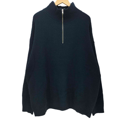 フリークスストア FREAKS STORE ビッグシルエット 畔編み ハーフジップニット メンズ JPN:M