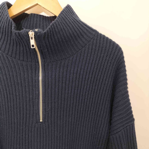 フリークスストア FREAKS STORE ビッグシルエット 畔編み ハーフジップニット メンズ JPN:M