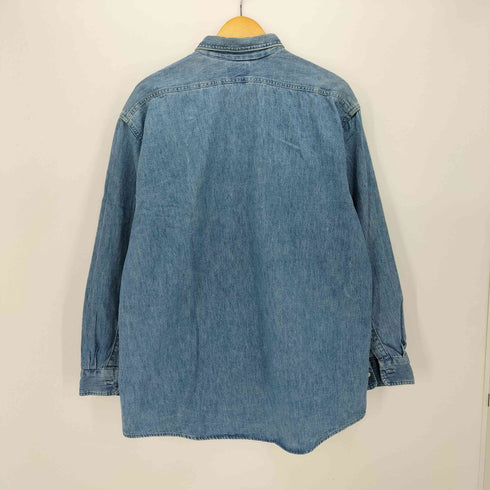 プレンティス Prentiss 90s USA製 ボタンダウン デニム ワークシャツ メンズ import:L