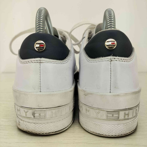 トミーヒルフィガー TOMMY HILFIGER ストライプデザイン レザー 厚底スニーカー レディース JPN:24