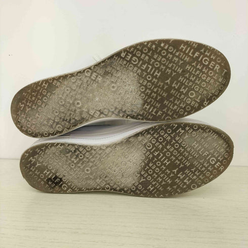 トミーヒルフィガー TOMMY HILFIGER ストライプデザイン レザー 厚底スニーカー レディース JPN:24