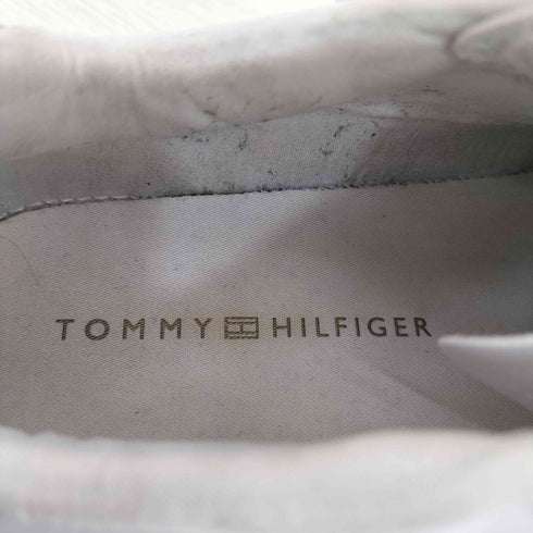トミーヒルフィガー TOMMY HILFIGER ストライプデザイン レザー 厚底スニーカー レディース JPN:24