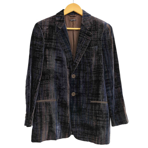 ジョルジオアルマーニ Giorgio Armani イタリア製 BORGO21 シルク混 ベルベット 2B テーラードジャケット メンズ EUR:48