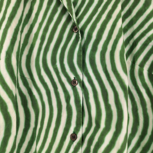 ドリスヴァンノッテン DRIES VAN NOTEN ストライプ S/S 開襟シャツ レディース 38