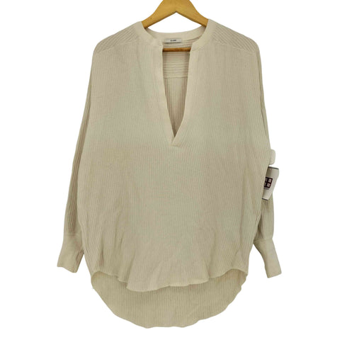 クラネ CLANE HEAVY RIB V NECK TOPS ヘビーリブネックトップス レディース FREE