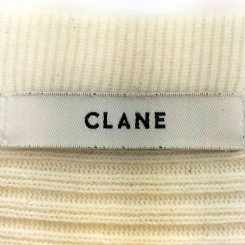 クラネ CLANE HEAVY RIB V NECK TOPS ヘビーリブネックトップス レディース FREE