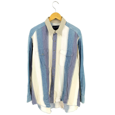 ラングラー Wrangler 80S 切替 マルチカラーストライプシャツ メンズ 18-36