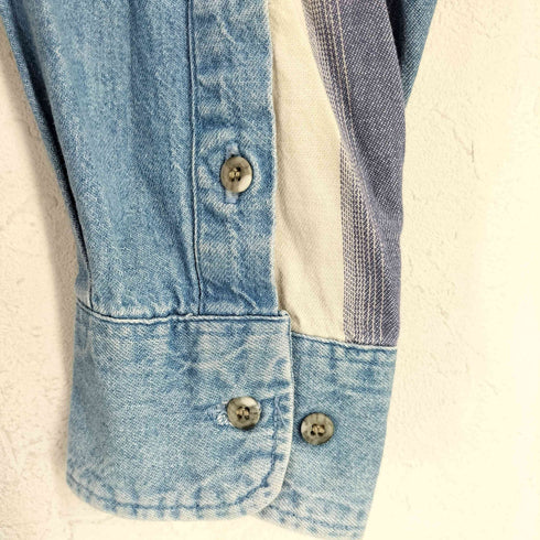 ラングラー Wrangler 80S 切替 マルチカラーストライプシャツ メンズ 18-36