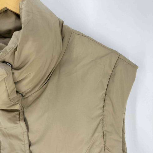 ベルシュカ BERSHKA 裾ドローコード ダブルジップ 中綿ベスト レディース import:S