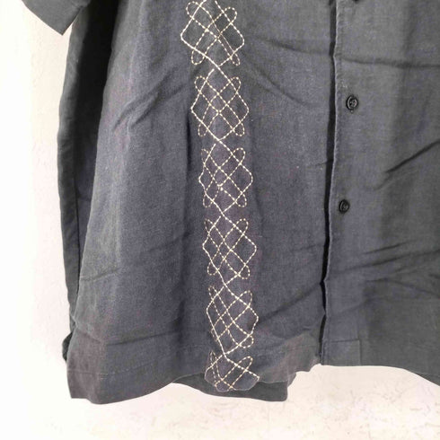cafe luna ラミーレーヨン ステッチデザインシャツ メンズ 2XL