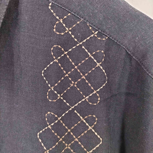 cafe luna ラミーレーヨン ステッチデザインシャツ メンズ 2XL