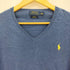 ポロラルフローレン POLO RALPH LAUREN SLIM FIT PIMA COTTON ポニー刺繍 Vネック コットンニット メンズ S