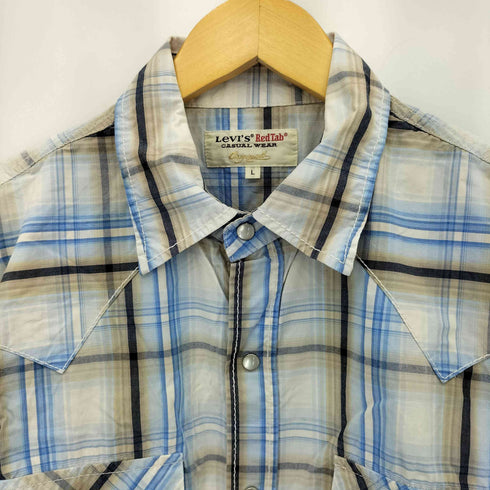 リーバイス Levis RED TAB チェック柄 半袖ウエスタンシャツ メンズ L