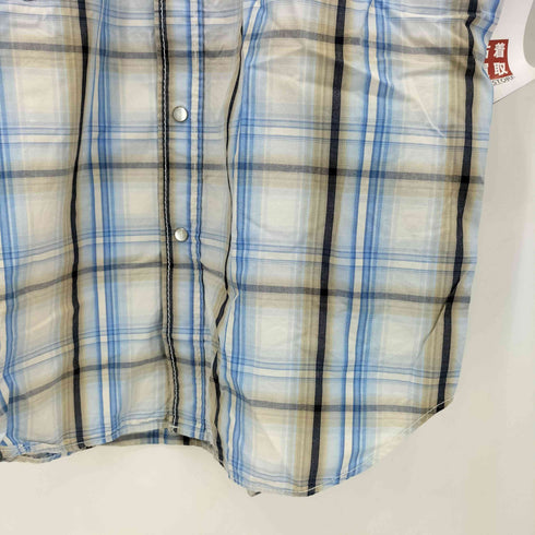 リーバイス Levis RED TAB チェック柄 半袖ウエスタンシャツ メンズ L