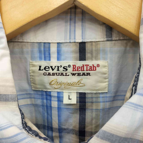 リーバイス Levis RED TAB チェック柄 半袖ウエスタンシャツ メンズ L