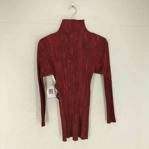 プリーツプリーズイッセイミヤケ PLEATS PLEASE ISSEY MIYAKE 90S 97AW ムラ染め加工 ハイネックプリーツトップス レディース 3