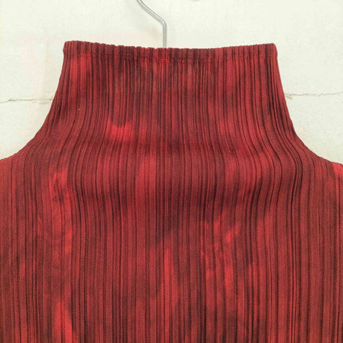 プリーツプリーズイッセイミヤケ PLEATS PLEASE ISSEY MIYAKE 90S 97AW ムラ染め加工 ハイネックプリーツトップス レディース 3