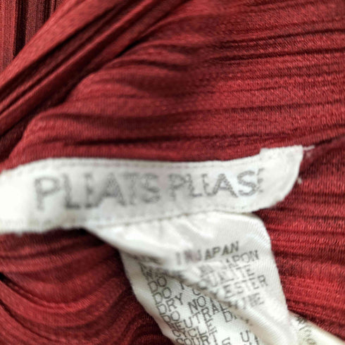 プリーツプリーズイッセイミヤケ PLEATS PLEASE ISSEY MIYAKE 90S 97AW ムラ染め加工 ハイネックプリーツトップス レディース 3