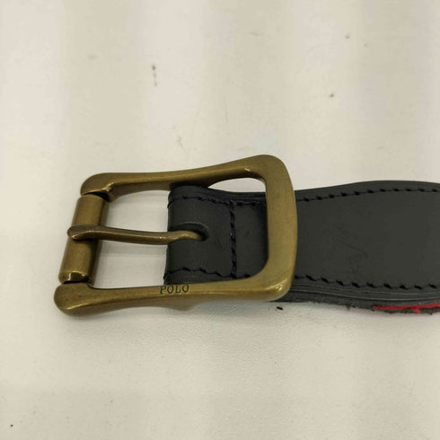 ポロラルフローレン POLO RALPH LAUREN ポロベアデザイン ゴールドバックル ベルト メンズ 36/90