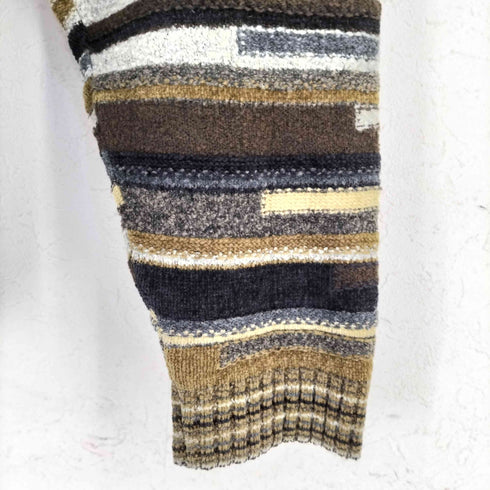 バクラック BACHRACH 90S USA製 マルチカラー3Dニット メンズ import:L