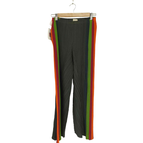 プリーツプリーズイッセイミヤケ PLEATS PLEASE ISSEY MIYAKE マルチカラーサイドライン プリーツワイドパンツ レディース 4