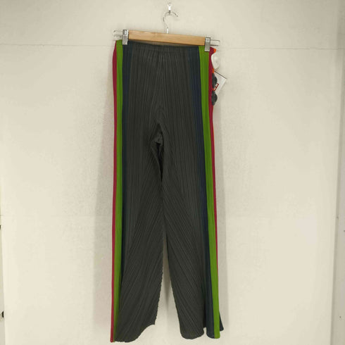 プリーツプリーズイッセイミヤケ PLEATS PLEASE ISSEY MIYAKE マルチカラーサイドライン プリーツワイドパンツ レディース 4