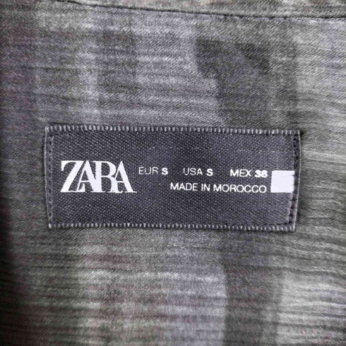 ザラ ZARA S/S アブストラクト プリント シャツ メンズ import:S