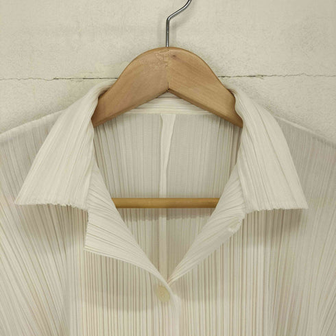 プリーツプリーズイッセイミヤケ PLEATS PLEASE ISSEY MIYAKE 開襟プリーツロングシャツ レディース 5