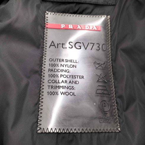 プラダ PRADA 06AW SPORT GORE-TEX ライナー付き ナイロン パデッド ダブル ジップ ジャケット メンズ EUR:46