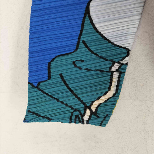 プリーツプリーズイッセイミヤケ PLEATS PLEASE ISSEY MIYAKE イラストデザイン総柄プリーツトップス レディース