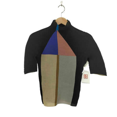 ミー イッセイミヤケ me ISSEY MIYAKE イラストデザインプリーツトップス レディース
