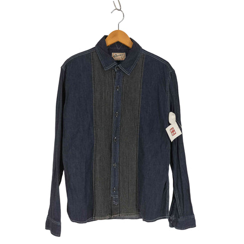 クラクトワークス Cluct Works 日本製 ピンタック デニム シャツ メンズ JPN:L