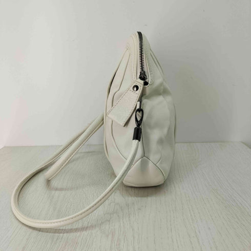 バーバリーブルーレーベル BURBERRY BLUE LABEL プレートロゴ レザーショルダーバッグ レディース