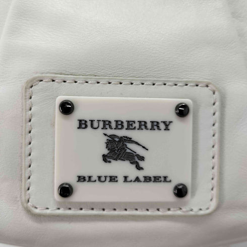 バーバリーブルーレーベル BURBERRY BLUE LABEL プレートロゴ レザーショルダーバッグ レディース