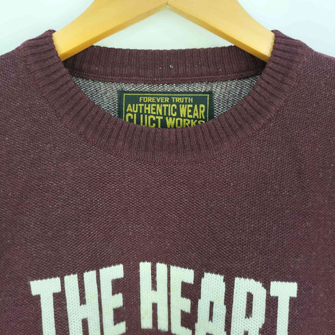 クラクトワークス Cluct Works THE HEART IS THE ROOT ウール アクリル クルーネック ニット セーター メンズ JPN:M