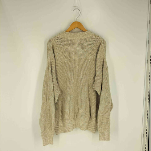 ASHLEY KNIT USA製 ヘンリーネック コットン プルオーバーニット メンズ import:XL