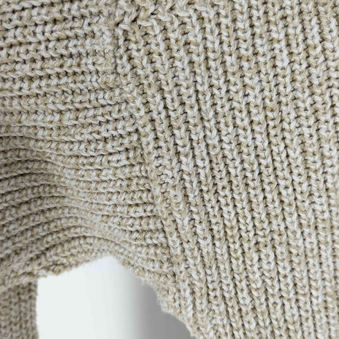 ASHLEY KNIT USA製 ヘンリーネック コットン プルオーバーニット メンズ import:XL