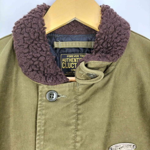 クラクトワークス Cluct Works 裾ロゴパッチ 襟ボア ドローコード 裏地キルティング N-1 デッキジャケット メンズ JPN:M